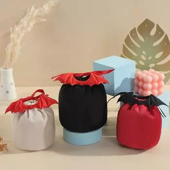 1 шт. бархатная сумка-тыква на Хэллоуин, черные красные конфетные пакеты, подарочные пакеты с рогами кролика для угощения или гадости, украшения для вечеринки