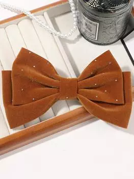 1 шт. бархатный бант заколка-краб для волос, блестящие украшения заколки-автоматы с металлическими зажимами-слайдерами, аксессуары для волос для женщин и девушек