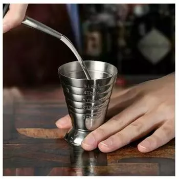 1 шт. барный коктейльный бокал мерный стакан для смешанных напитков 75 мл шейкер для коктейлей из нержавеющей стали 3 в 1 мерный джиггер барные аксессуары для вечеринок