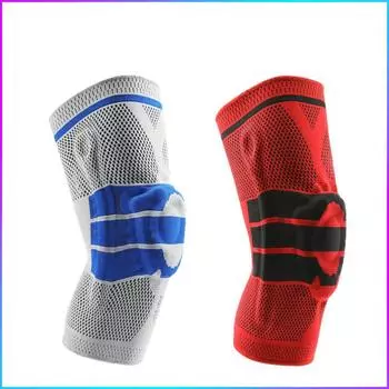 1 шт., баскетбольные наколенники с силиконовой подкладкой, эластичный бандаж надколенника, поддержка снаряжения для фитнеса L серый