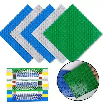 1 шт. Базовая пластина для строительных блоков 16*16 с точечным отверстием, классическая частица, двухсторонняя базовая пластина