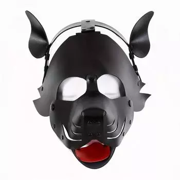 1 шт., БДСМ-удерживающие маски для собак, БДСМ, кожаные съемные маски для рта, для взрослых, странная маска для косплея, секс-игрушки 312400063