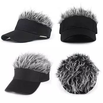 1 шт. бейсболка забавная кепка с козырьком хип-хоп парик интерес интегрированный тип солнцезащитная кепка дышащая