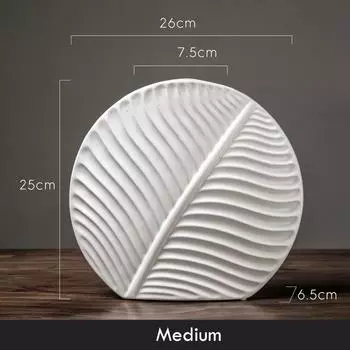 1 шт. Белая керамическая ваза для цветов в форме листа, настольный гидропнический контейнер, декоративный центральный элемент для дома