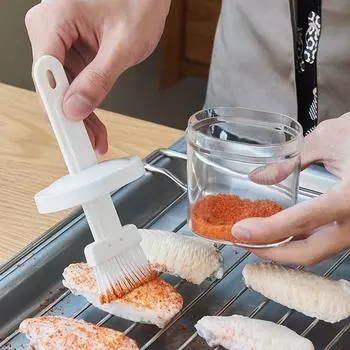 1 шт. белая масляная кисть, термостойкая силиконовая щетка для бутылок, портативная щетка для масла для барбекю, для выпечки на кухне