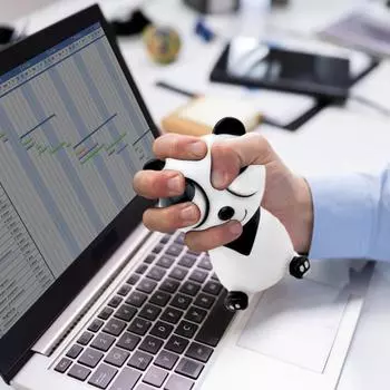 1 шт. Белая панда Squeeze Панда Декомпрессия Панды Пинч Рельеф Волосы Рельеф Шарик Декомпрессия Игрушки белый