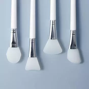 1 шт., белая силиконовая кисть для макияжа, маска для лица, профессиональные кисти для грязевого крема, косметический инструмент для ухода за кожей, тональный крем