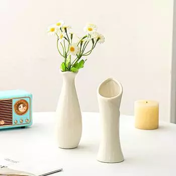 1 шт. Белая ваза для сухоцветов, кашпо, керамический орнамент, реквизит для стрельбы, мини