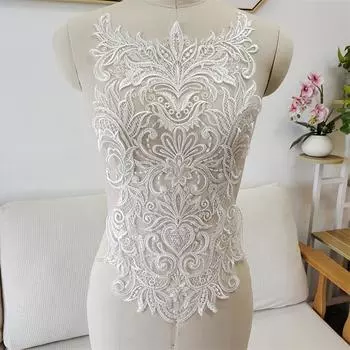 1 шт. белая вышитая аппликация нашивка для свадебного платья креативный дизайн материал 48*30 см