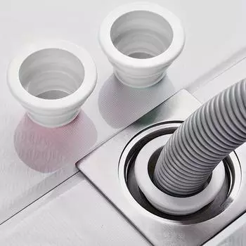 1 шт. Белая заглушка для слива, уплотнительное кольцо для канализационной трубы, слив для кухонной трубы, слив стиральной машины, силиконовая заглушка для слива пола с защитой от запаха белый