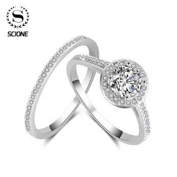 1 шт., белое золото, циркон, безымянный палец, кольцо со стразами, брелок, очаровательное обручальное кольцо для пары Number 5 белый