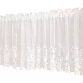 1 шт. белые кружевные занавески с балдахином в европейском стиле, занавески на окна для кухни, плавающие прозрачные занавески на окна для кафе 100x30cm