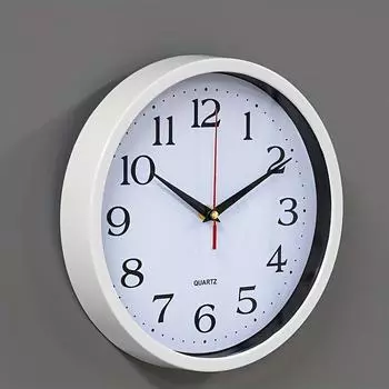 1 шт. Белые настенные часы, высококачественные кварцевые, круглые, на батарейках, легко читаемые, для дома/кухни/офиса/класса/школы, украшения комнаты, украшения дома 8in