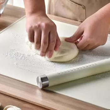 1 шт. Белый жидкий силиконовый коврик для замешивания теста, кухонный коврик для выпечки пасты, бытовой утолщенный нескользящий коврик для раскатывания теста 40*60cm