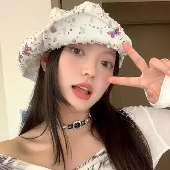 1 шт. берет с блестками, зимний теплый узор в виде облаков, модный мягкий дышащий милый головной убор, кепка художника, ковбойская шляпа, винтажная элегантность