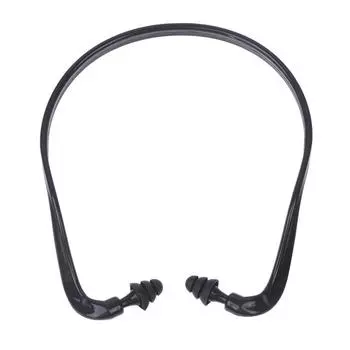 1 шт., беруши для сна и работы, шумоподавление, мягкие силиконовые наушники с креплением на голове, защитные наушники против шума чёрный