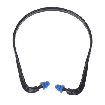 1 шт., беруши для сна и работы, шумоподавление, мягкие силиконовые наушники с креплением на голове, защитные наушники против шума синий