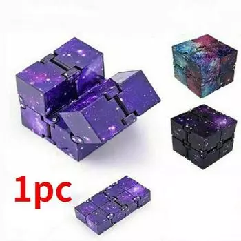 1 шт., бесконечный куб, игрушки-антистресс, волшебный куб, офисный флип, кубическая головоломка, игрушка для снятия стресса, игрушка на палец фиолетовый