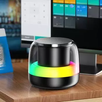 1 шт. беспроводной Bluetooth-динамик, высокая громкость, портативный для улицы, мини, RGB-подсветка, маленький стерео, в наличии