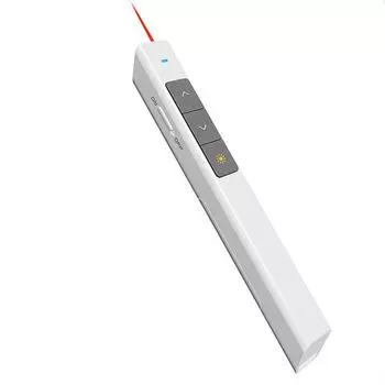 1 шт., беспроводной пульт дистанционного управления, лазерная флип-ручка, USB PowerPoint PPT, лазерная указка для презентаций, ручка-кликер белый