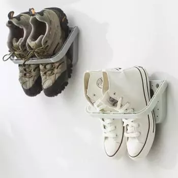 1 шт. бесшовная настенная полка для обуви, домашнее хранение, трехмерная настенная полка для тапочек, стойка для хранения спортивной обуви на высоких каблуках белый