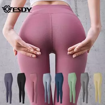 1 шт. бесшовные женские штаны для йоги с высокой талией, спортивная одежда для тренировок в тренажерном зале, колготки для бега, размер S-XXXL S