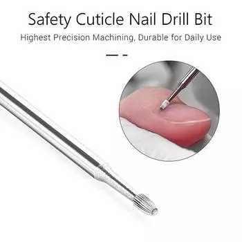 1 шт. Безопасные сверла для ногтей, сверло из карбида вольфрама для удаления кутикулы 3/32 для электрической пилочки для ногтей