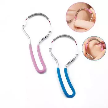 1 шт. безопасный ручной эпилятор для удаления волос на лице с пружинным валиком, косметический эпилятор розовый