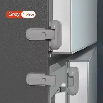 1 шт. безопасный замок для холодильника, замок для морозильной камеры с защитой от детей, защита холодильников с помощью уплотнительных полос серый