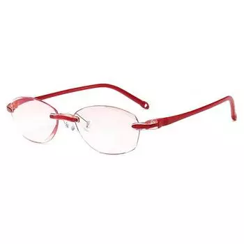 1 шт., безрамные очки для чтения, модные очки для чтения, антисиние очки для чтения +1.00 красный