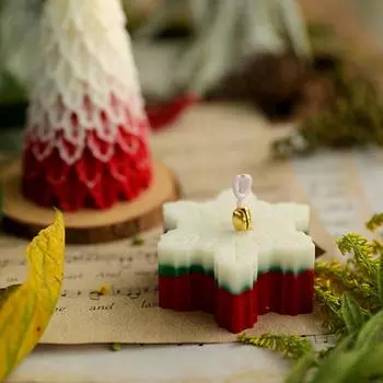 1 шт. безвредные рождественские снежинки ручной работы в форме ароматерапии домашний декор ароматические свечи красивые зелёный