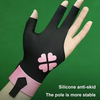 1 шт. бильярдные перчатки, эластичные, дышащие, противоскользящие, поглощающие пот, мужские и женские, для левой руки, кий для снукера, спортивные перчатки с 3 пальцами, аксессуары для бильярда S