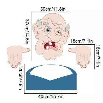 1 шт. Бинокль для улицы для назойливой игривой дачи 2D украшения для двора Креативное украшение для забора Старик и дама