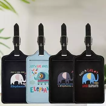 1 шт. бирка для чемодана с изображением слона и английскими буквами, дорожная бирка для сумки, бирка против потери, посадочный талон для путешествий White Elephant
