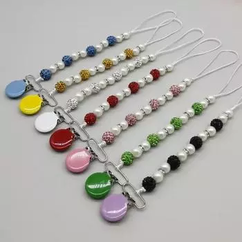 1 шт. блестящая детская соска-зажим в стиле ретро, европейская, с кристаллами, принцесса, младенец, мальчик, девочка, зажим-цепочка для соски, ребенок