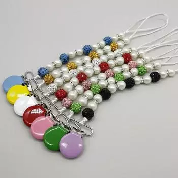 1 шт. блестящая детская соска-зажим в стиле ретро, европейская, с кристаллами, принцесса, младенец, мальчик, девочка, зажим-цепочка для соски, ребенок