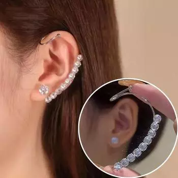 1 шт. блестящие однорядные циркониевые клипсы для ушей без пирсинга серьги супер фея зажимы для ушей серьги женские ювелирные изделия подарки
