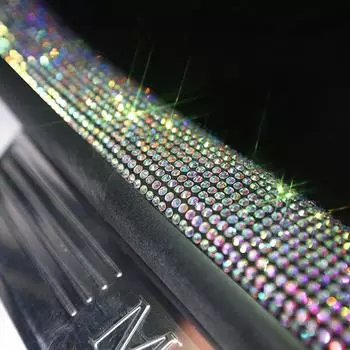 1 шт. Блестящие Стразы Наклейки для Автомобиля Украшения Авто Многофункциональные Пороговые Защитные Наклейки Лента Защита Автомобиля Устойчивы К Царапинам