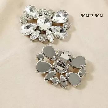 1 шт., блестящие туфли с клипсами для женской обуви на высоком каблуке, свадебные туфли для невесты, съемная обувь с пряжкой, декор, ювелирные аксессуары as the picture