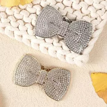 1 шт., блестящие зажимы для обуви, женские украшения на высоком каблуке, свадебные туфли невесты с бантом, очаровательные туфли с пряжкой, аксессуары для обуви серебряный