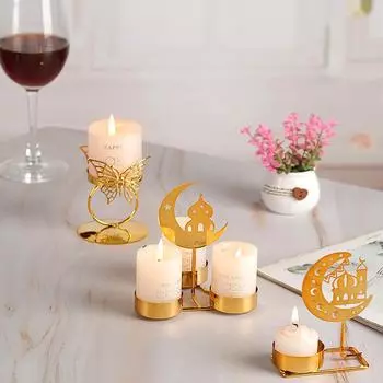1 шт. Ближневосточный железный подсвечник исламский мусульманский арабский свадебный декор подсвечник украшение Рамадан
