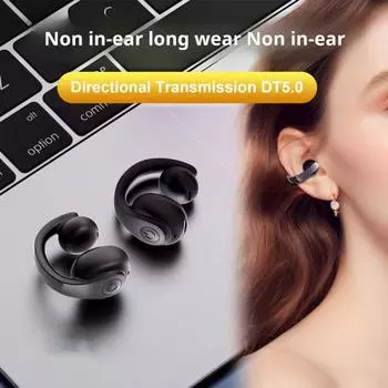 1 шт. Bluetooth-совместимые беспроводные наушники IPX5 Водонепроницаемые стереозвуковые шумоподавляющие спортивные наушники-клипсы белый