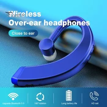 1 шт. Bluetooth-совместимые наушники 5.0 с ушным крючком Life Водонепроницаемая вращающаяся стереогарнитура чёрный
