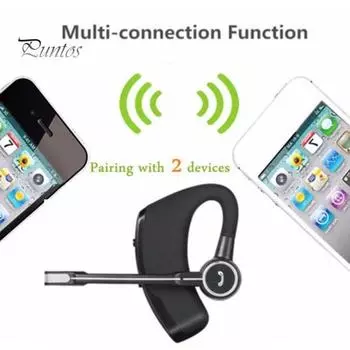 1 шт. Bluetooth-совместимые наушники с заушным креплением, шумоподавляющим микрофоном, беспроводные спортивные наушники-вкладыши, наушники-вкладыши Hands-Free для Android чёрный