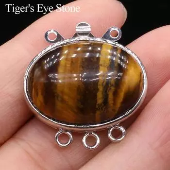 1 шт., Богемный овальный кулон-шарм из натурального камня ручной работы, соединитель для самостоятельного изготовления ожерелья, браслета, ножного браслета, аксессуары, изготовление ювелирных изделий, уникальные рождественские подарки 1Pc/2028mm