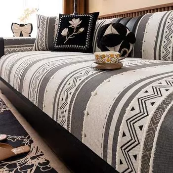 1 шт. Богемный шениловый нескользящий чехол на подушку для дивана, всесезонное мягкое и удобное диванное полотенце, домашний декор, противоскользящий протектор для дивана 70*120cm