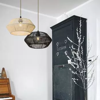 1 шт. Бохо аксессуары для дома в деревенском стиле спальня отель бумажный канат абажур подвесной плетеный подвесной светильник хаки