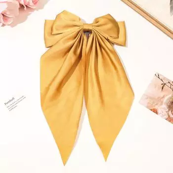 1 шт. Большая черная белая заколка для волос с бантом и длинным хвостом, заколки для волос с бантом из ленты, праздничные банты для волос, заколки для волос, аксессуары для волос для женщин