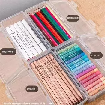 1 шт. большая емкость пенал коробка полипропиленовый материал прозрачный пенал штабелируемый 1PCS