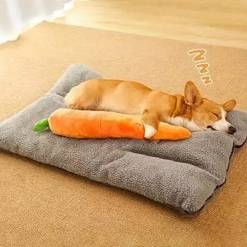 1 шт., большая морковка, дизайн, скрипучая плюшевая игрушка для шлифовки зубов, прочные игрушки для чистки жевательных зубов, интерактивные игрушки для собак, товары для домашних животных ONESIZE оранжевый